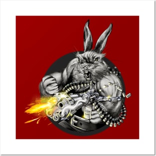 Bunny With a Machine Gun Posters and Art